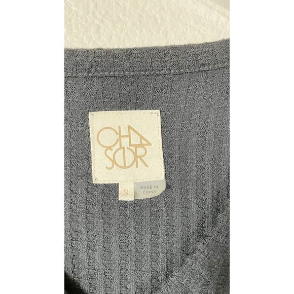 Chaser Black Long Sleeve Waffle Thermal Tunic Sweater Top Small - Picture 2 of 11